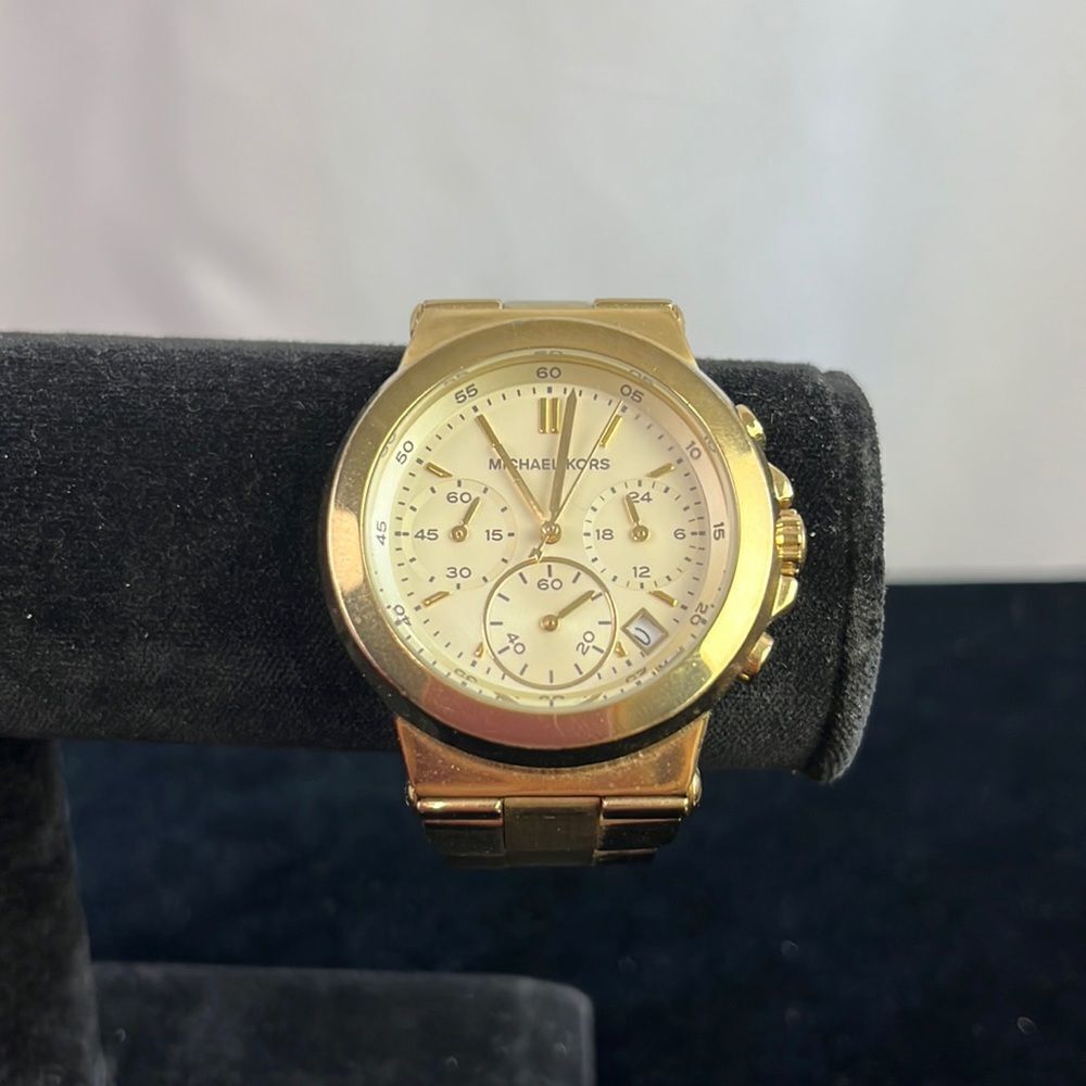 Michael Kors Gold Chronograph Watch - Picture 1 of 9